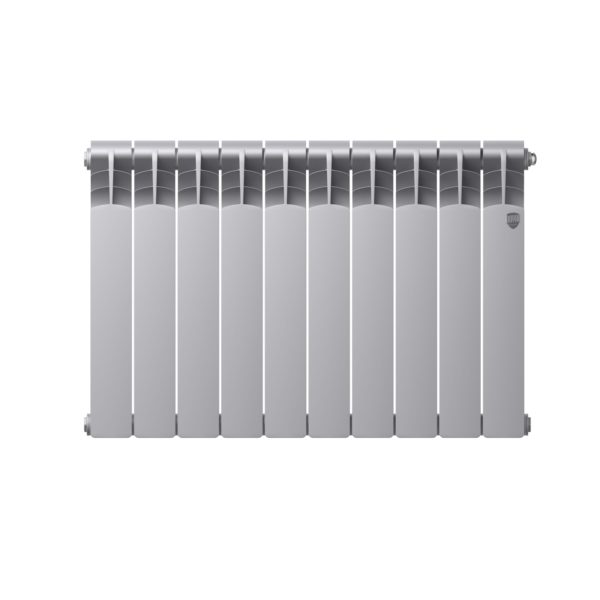Радиатор биметаллический Royal Thermo Revolution Bimetal 500 80 2.0 Silver Satin серый – 10 секц